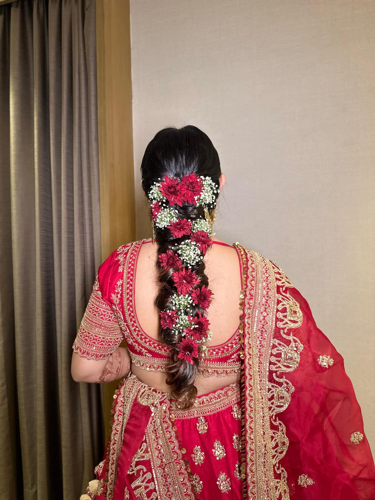 Floral Haldi & Mehendi Braid Artistry — bridal makeup by Makeovers by Bhuvita, Chandigarh